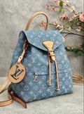 Louis Vuitton - Back Pack Montsouris Denim Vachetta